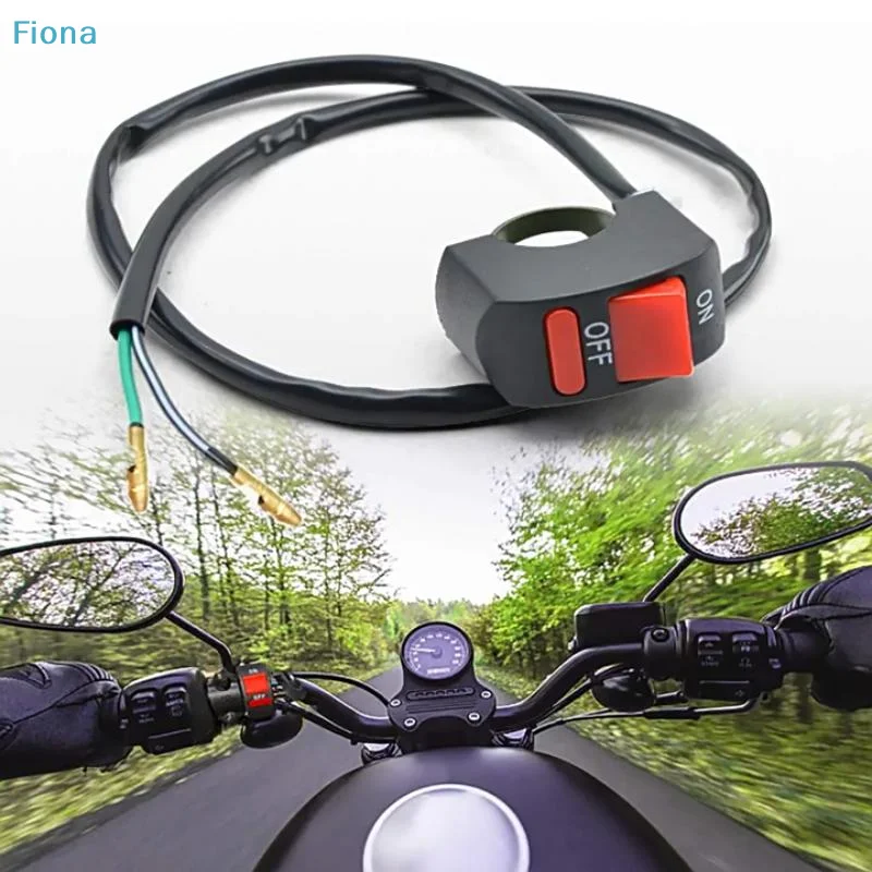 ✔ Interruptor de Desligamento de Guidão de Motocicleta, Botão ON/OFF para Farol e Sinalizador de Moto, Botão de Controle Universal