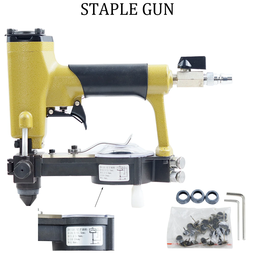 

Pneumatic Pins Stapler Automatic feeding Air nailer gun Furniture wood tool for Make sofa / furniture deco ZN-12S