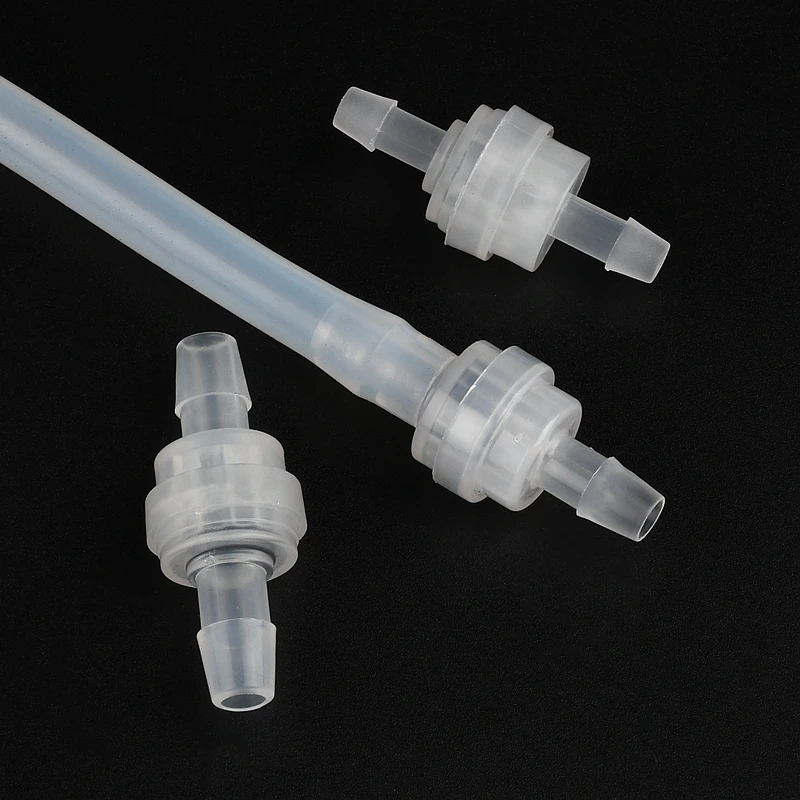1PC 5mm 6mm 7mm Exquisite type Plastic One Way Inline Check Valve Gas Air Liquid Water Fluids One-Way Valve PVC Hose Connectors