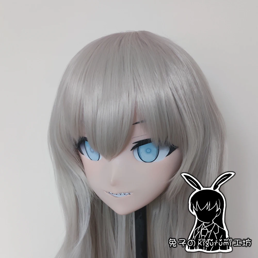 (RB914)Full Head Female Resin Cosplay Japanese Role Play Lappland Kigurumi Mask Crossdresser Doll Transgender Mask
