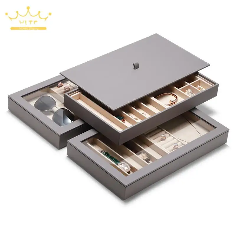 Free Combination Set Tray Diy Jewelry Box Ring Earring Necklace Bracelet Glasses Watch Stacking Storage Tray Showcase