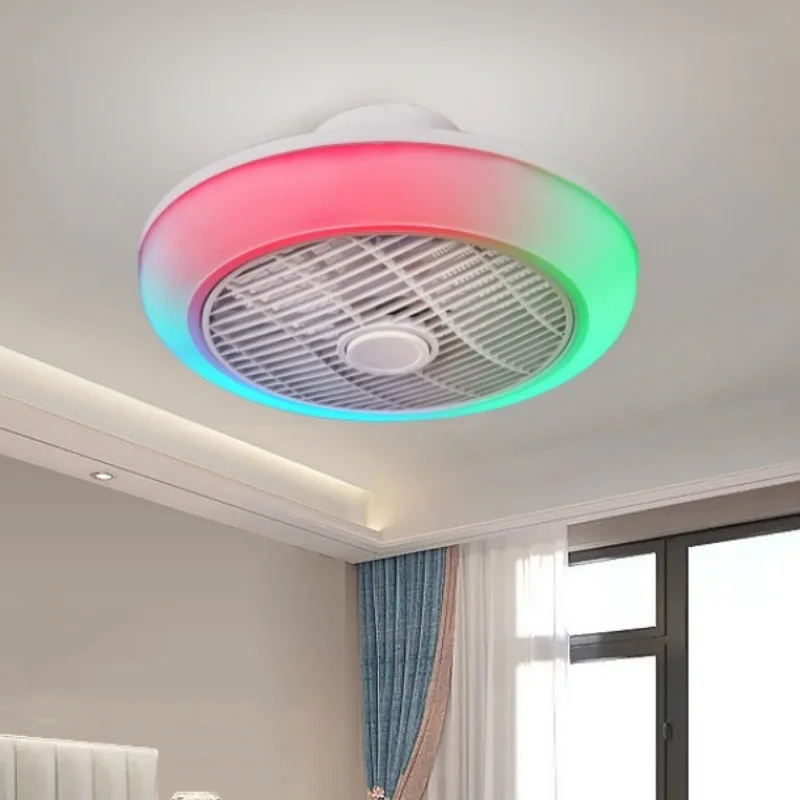 quarto rgb ventilador de teto luz casa decro led luz de teto com ventilador inteligente app bluetooth musica alto falante invisivel ventilador luz 01