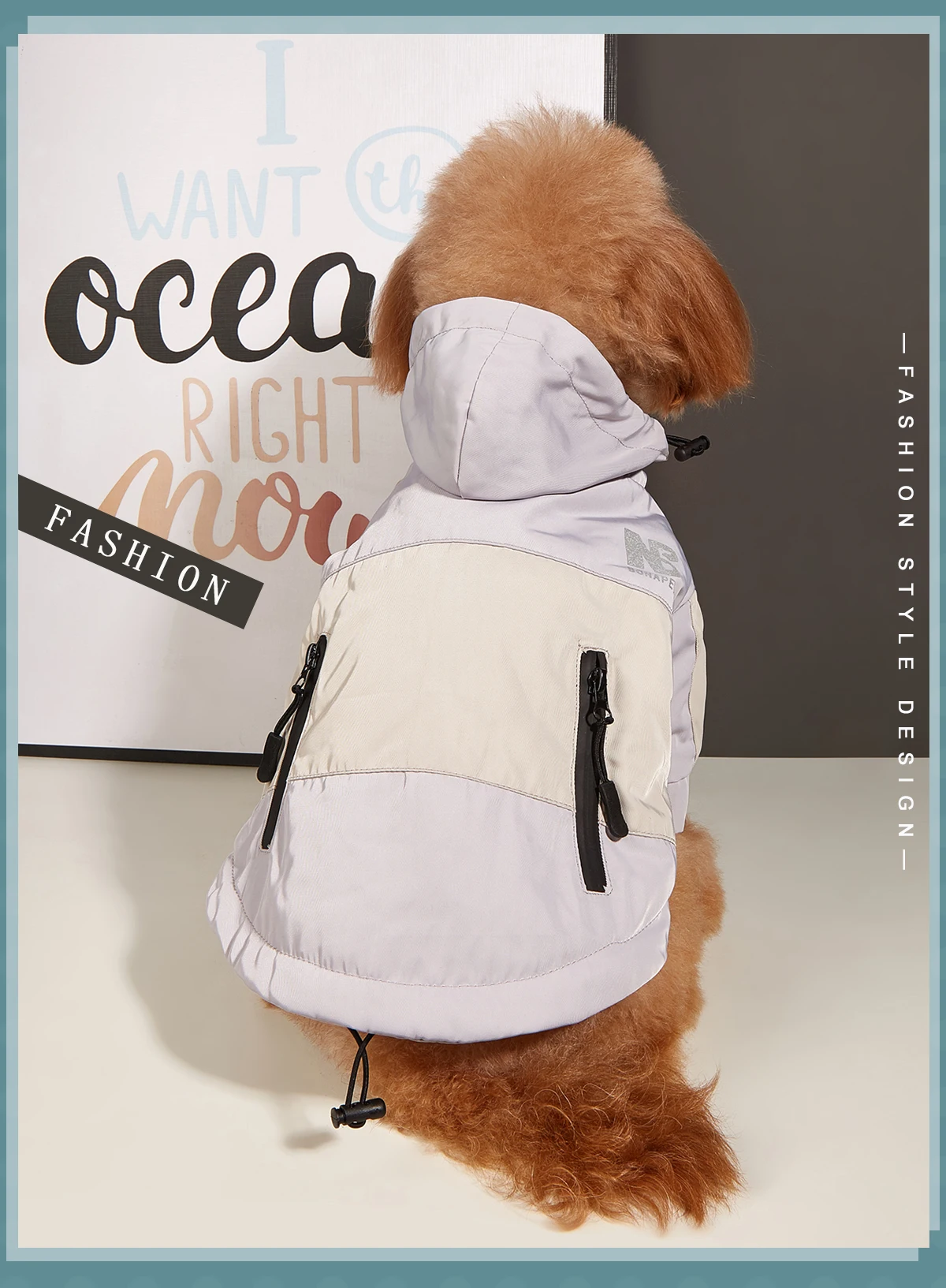 Wasserdichte Kleidung für große Hunde, Winter, warm, Haustier-Regenmantel für mittelgroße und große Hunde, modische coole Hundejacke, französische Bulldogge, Chihuahua-Outfit – Detail 13