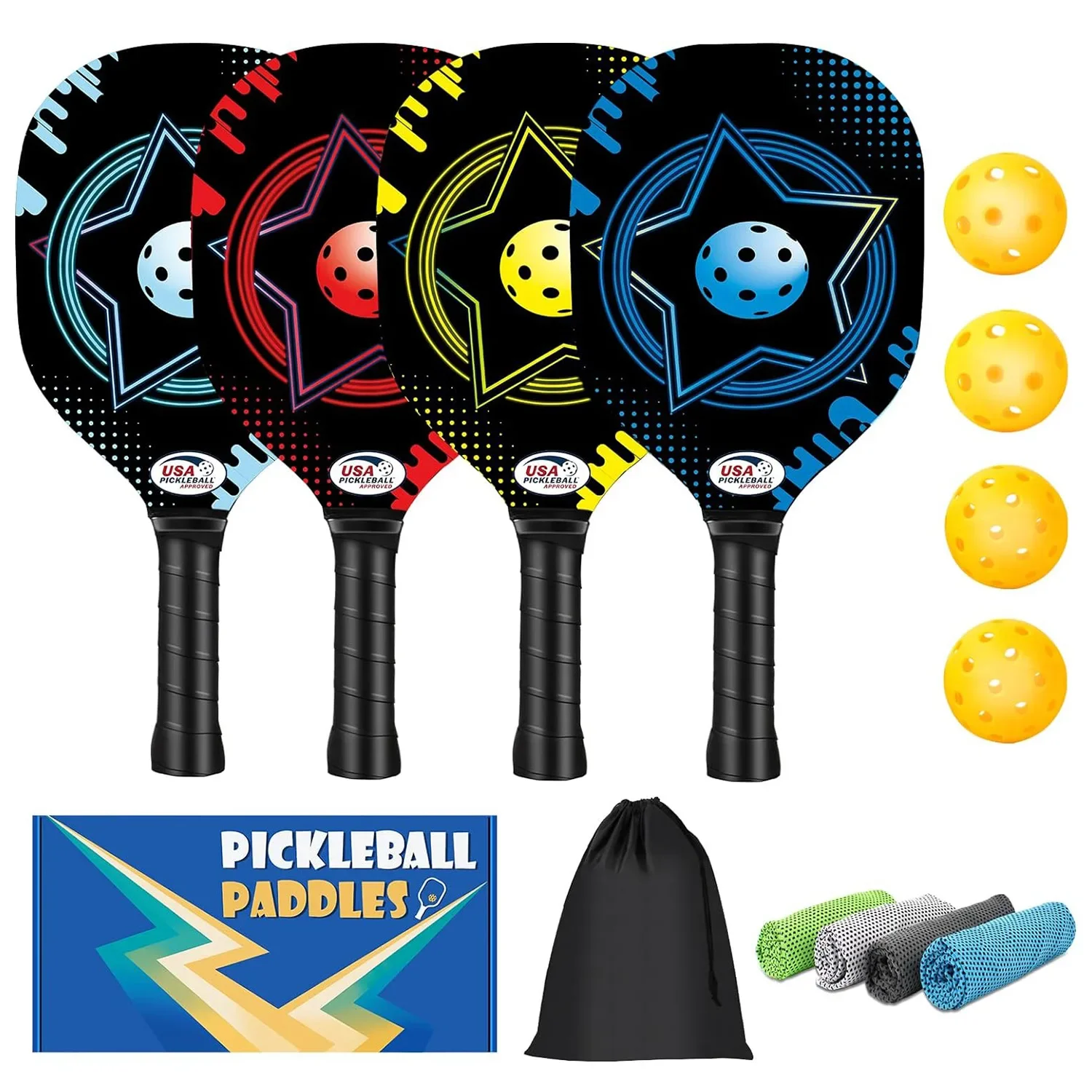 

Набор весла Pickleball для 2024, новый спорт на открытом воздухе, подарок для начинающих, высокое качество, легкий, прочный