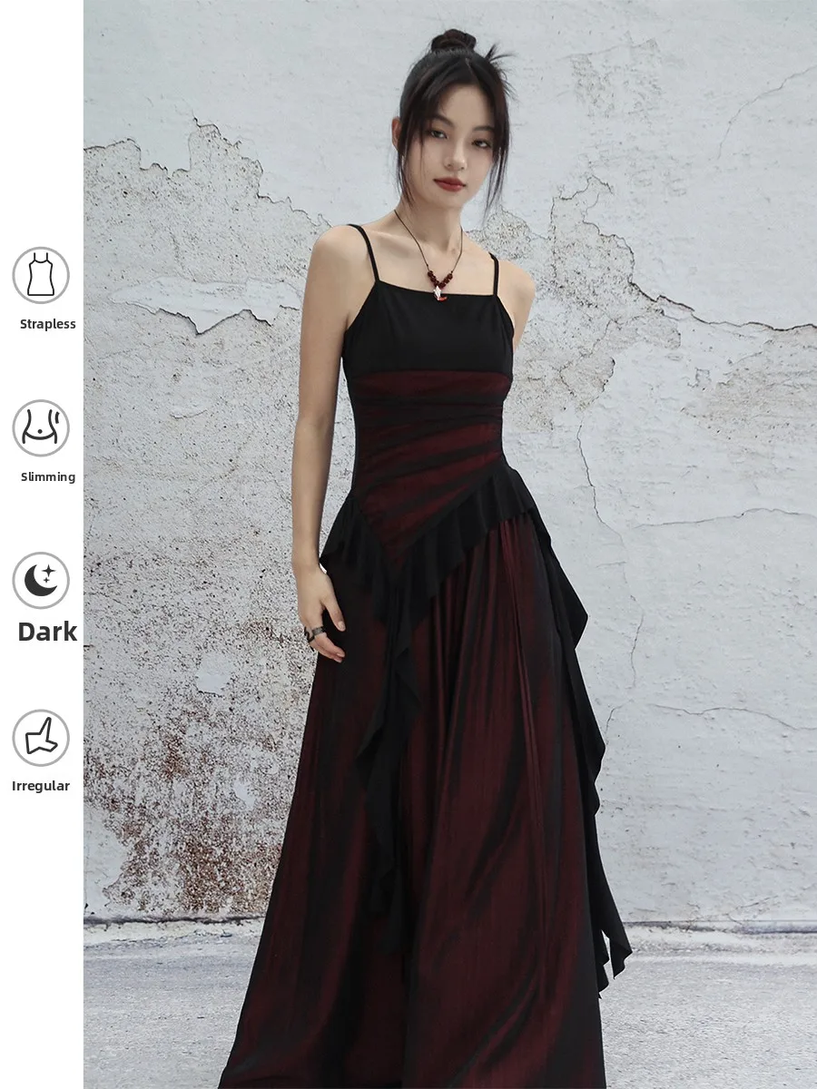 

k Knitted Strap Women's New Sweet Cool Slim Adjustable oulder Irregular Top Original Design Nylon Spandex Summer Thin