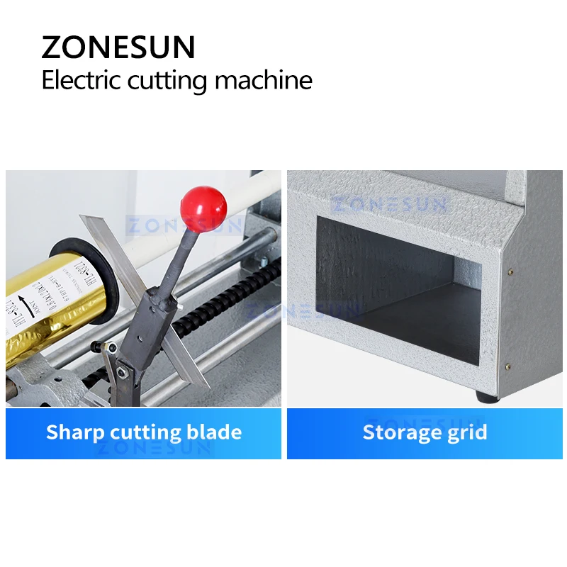 ZONESUN Foil Roll Cutting Machine Hot Foil Paper Dispenser Leather Stamping Equipment ZS-FC1