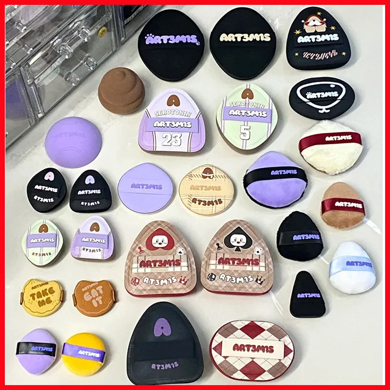 ART3M1S Powder Puff Flocking large double-sided Pai Ling sister small fingers Hey Hey Black Dun Dun Setting Tools