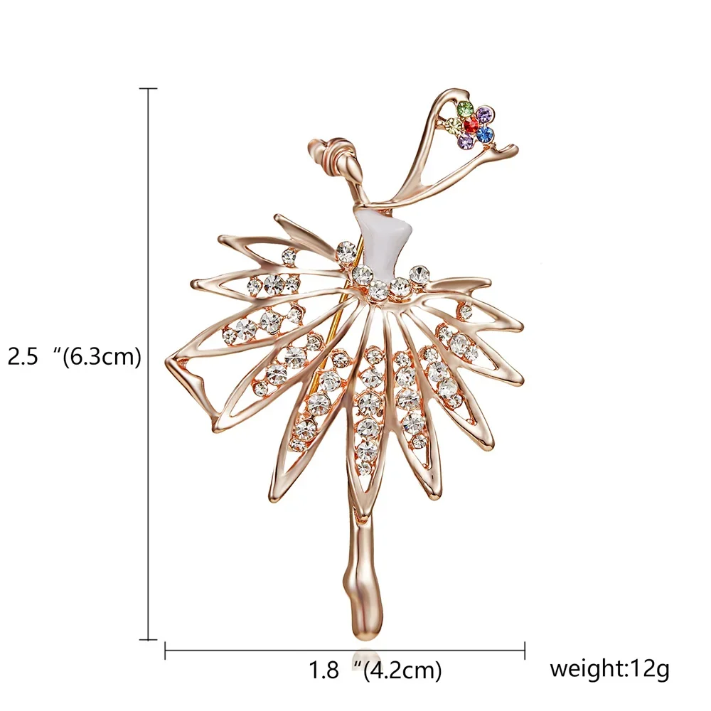 Dancing Girls Brooches Pins For Women Wings Angel Girl Lapel Pins Fashion Wedding Jewelry Decorative Suit Clothing Brooch Badges