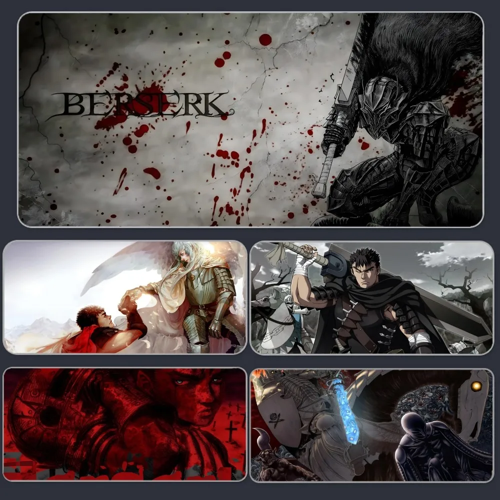 Anime B-Berserk Mousepad Large Gaming Mouse Pad LockEdge Thickened Computer Keyboard Table Desk Mat