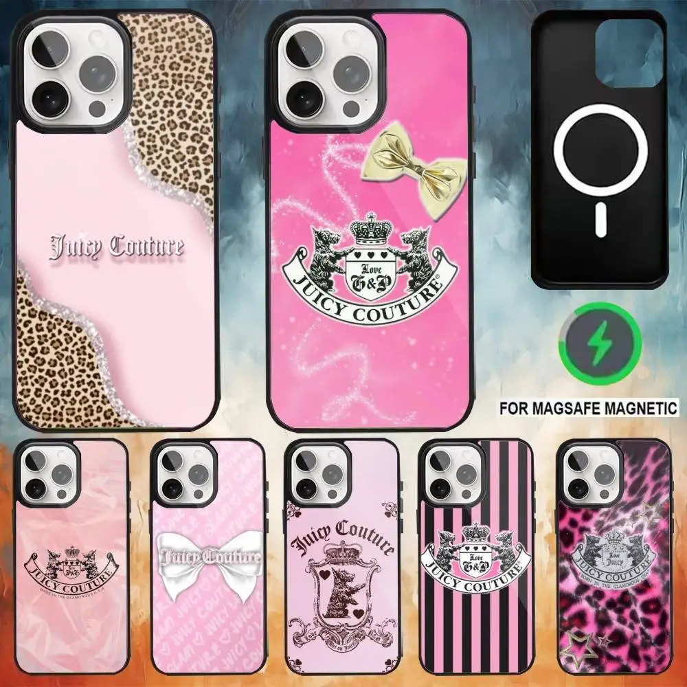 

J-JuicyS C-Couture Phone Case For iPhone17,16,15,14,13,12,11 Plus,Pro Max Magnetic Magsafe Wireless Charging