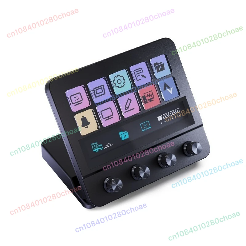 

N4 Visual Macro Keyboard Desktop Revolution Streaming Console Hub 10-Key Quad-Dial Interface Touch Strip Dual USB-C & USB-A