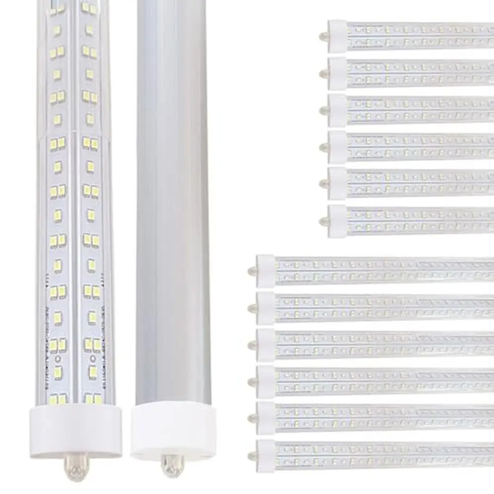 8ft LED Ballast Bypass Bulbs 144W Single Pin FA8 8 Foot Shop Lights 18000LM T8 T10 T12 12 Pack No RF FM Interference EMC Tested