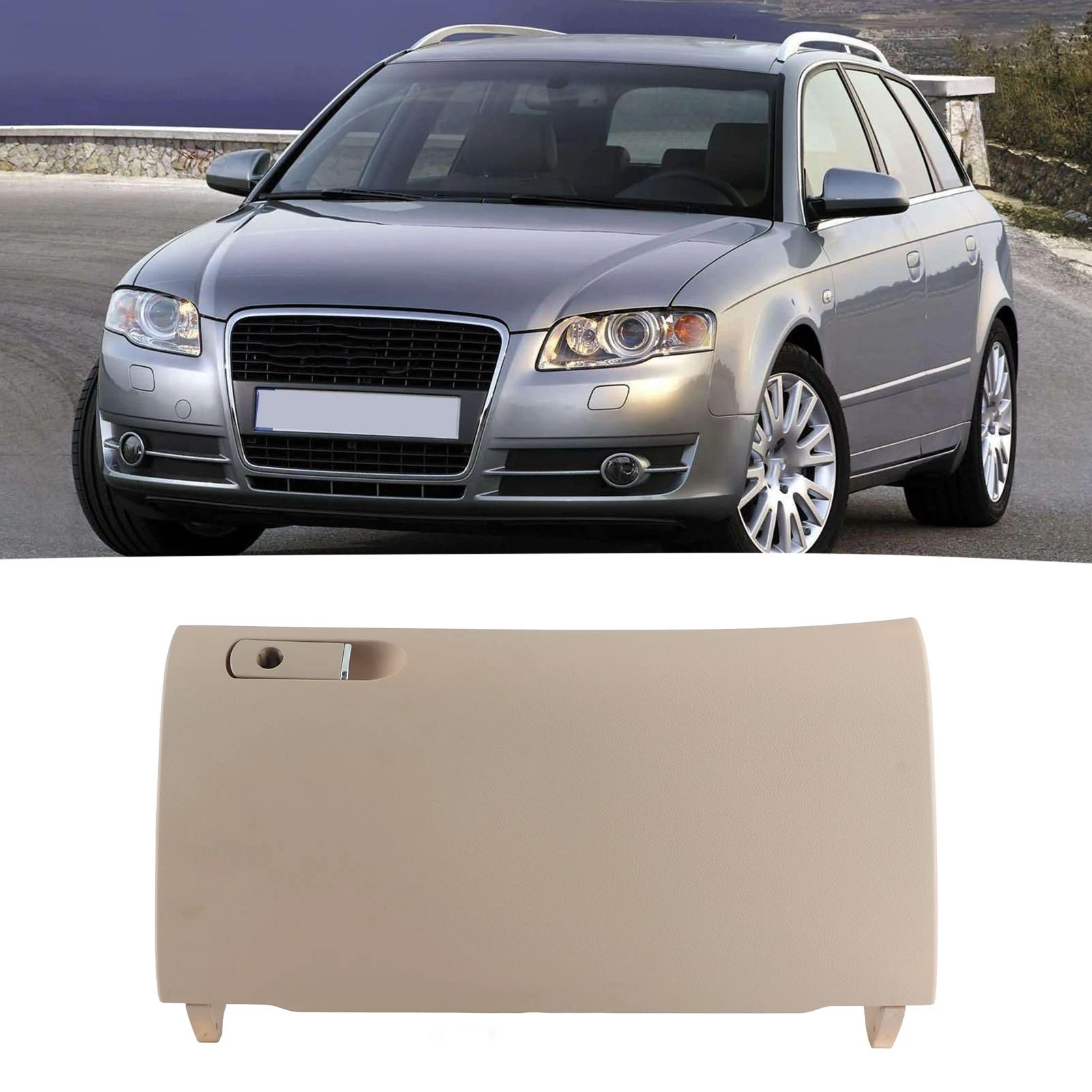 Glove Box Door Lid Glove Box Lid Glove Box Lid with Buckle Scratch Resistant Easy to Clean ABS 8E1857124A for  B7 2001 to 2008
