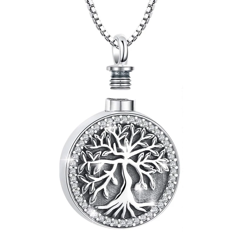 23 Styles Tree Pendant Cremation Jewelry For Ashes, Urn Necklace For Women Dropshipping In Stock