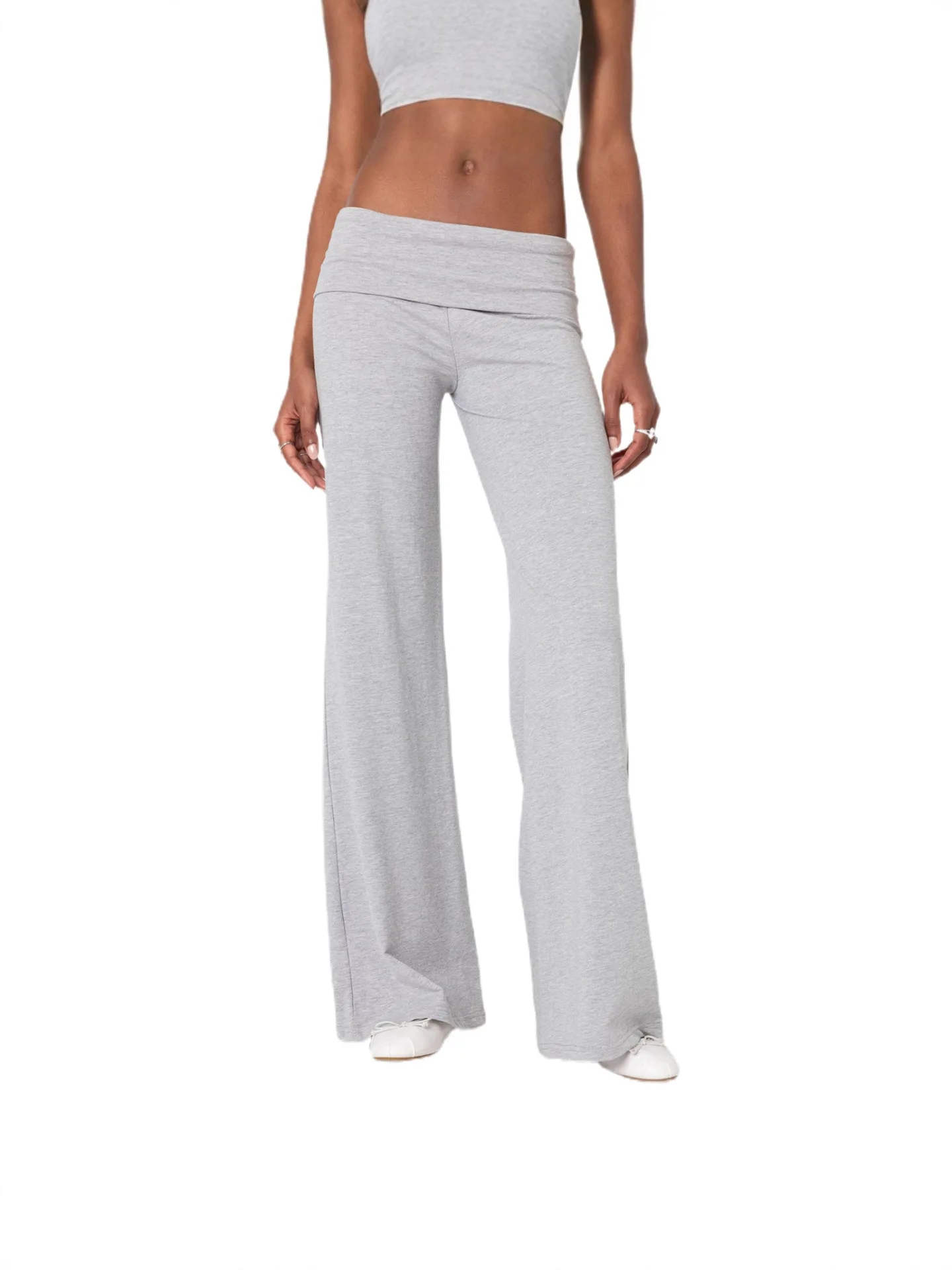 Pantalones elegantes con figura favorecedora, pantalones cónicos, pantalones cómodos transpirables de cuatro vías, pantalones amigables con viajes para primavera y verano