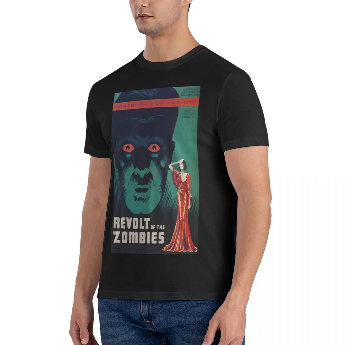 Vintage Revolt Of T-Shirts Men Round Collar 100% Cotton T Shirt The Zombies Short Sleeve Tees Classic Tops