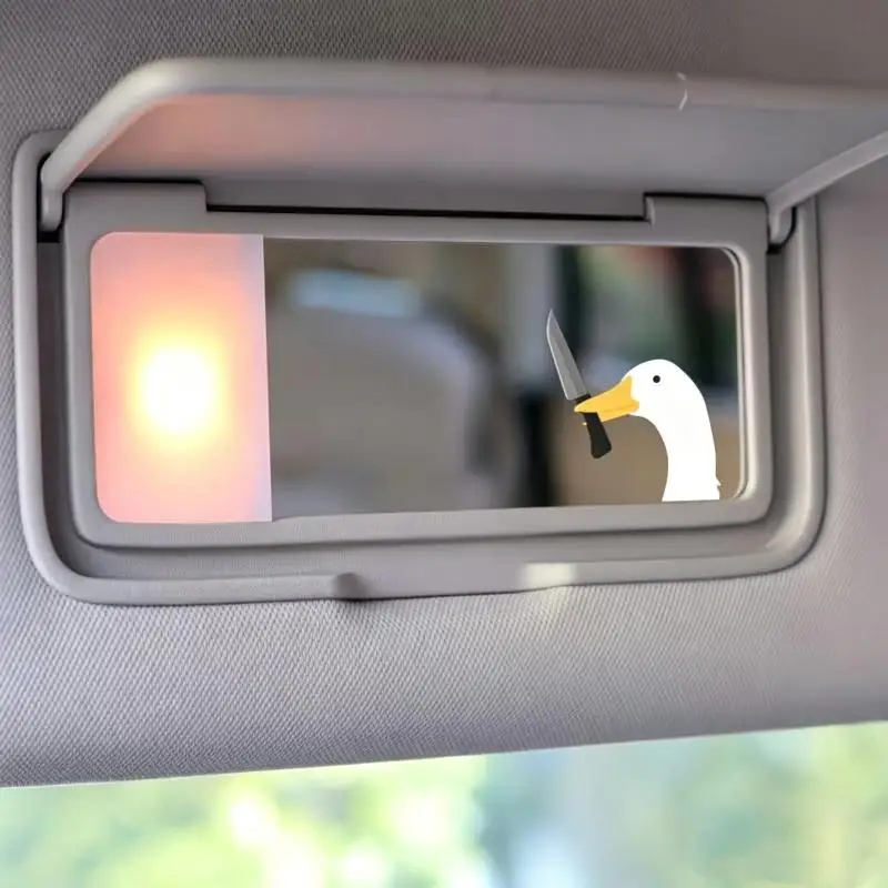@*Funny Goose With Knife Car Decal Waterproof Scratchproof Cute Sticker for Rearview Mirror Phone Case Skateboard Decor