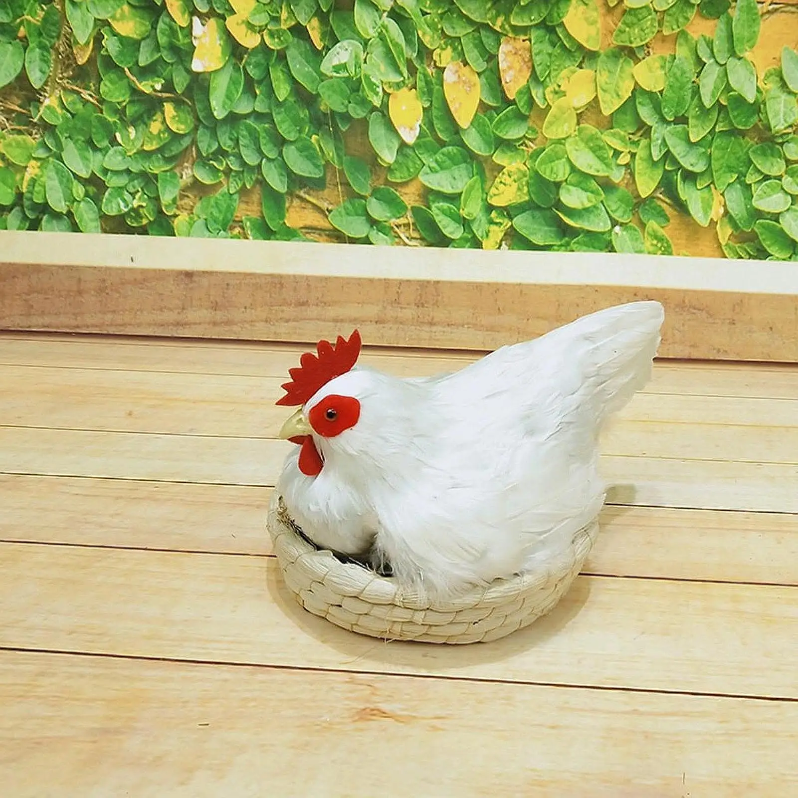 Chicken Simulation Model Artificial Feather Prop Easter Decoration Micro Landscape Decor Hen Model Ornament for Farm Home