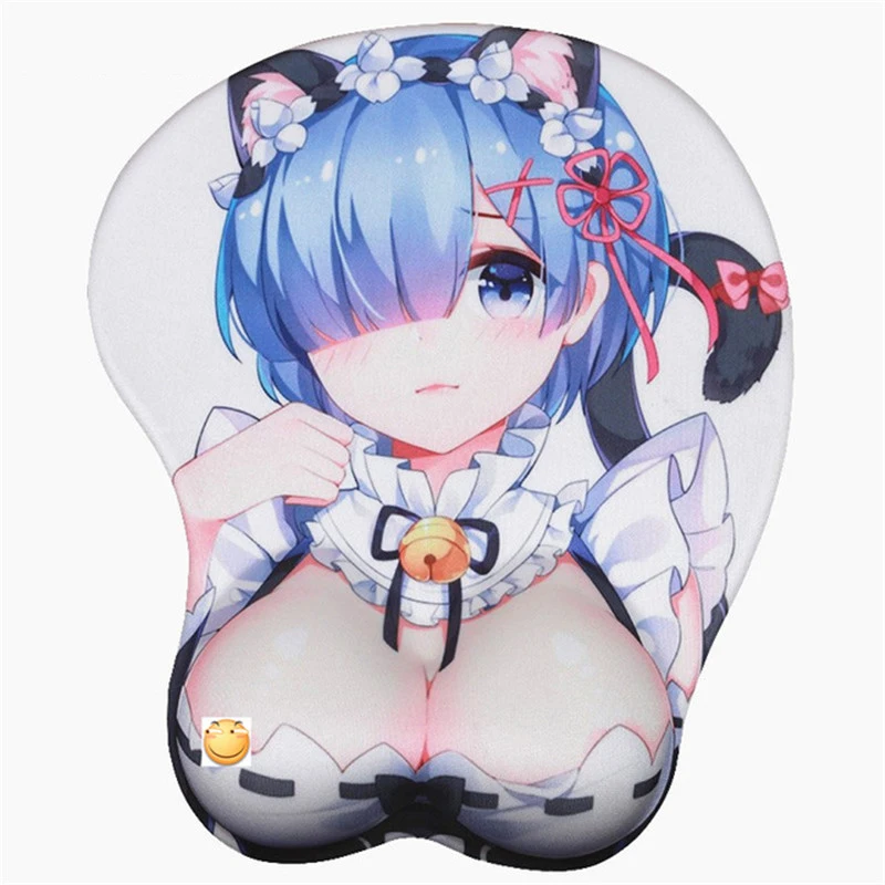 

Rem Anime Gaming Mousepad Sexy 3D Mouse Pad With Wrist Rest Cute Cartoon Mouse Mats Fashion Office Computer Laptop Desk Mat