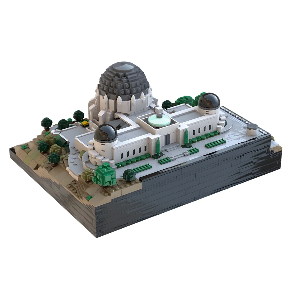 

MOC Griffith Observatory Building Blocks Model Griffith Observatory Architecture Street View Bricks Assembly Toys Kids DIY Gifts