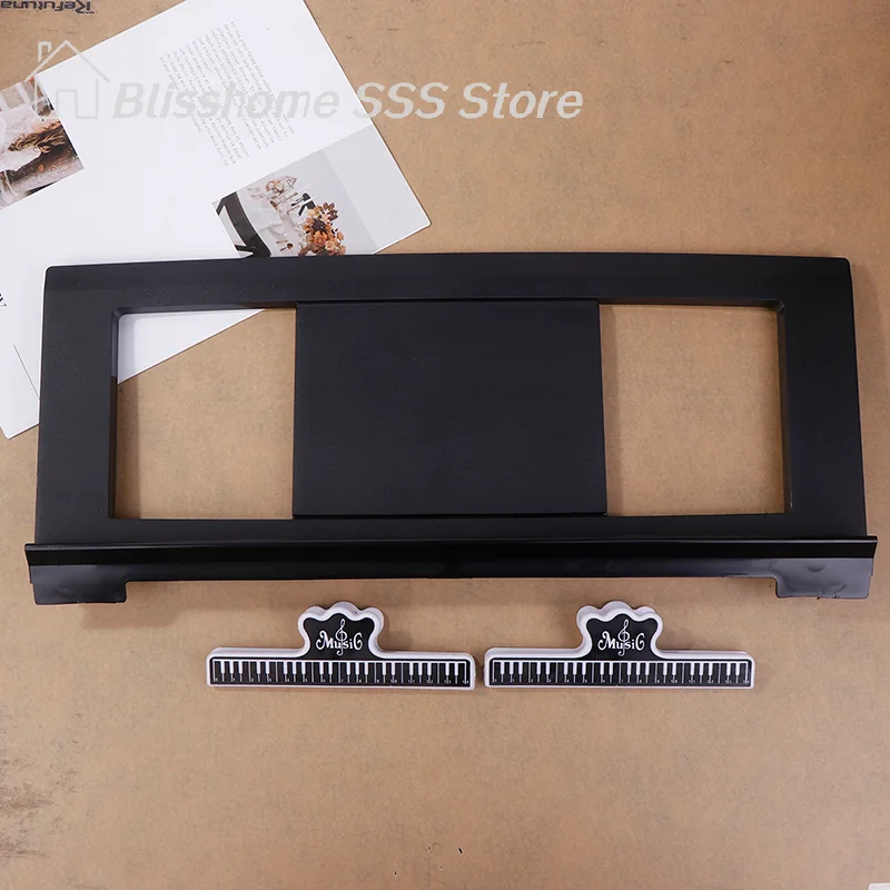【S】1PC Portable Electronic Piano Music Stand Professional Music Accessories Score Stand With 2 Clips Keyboard Music Book