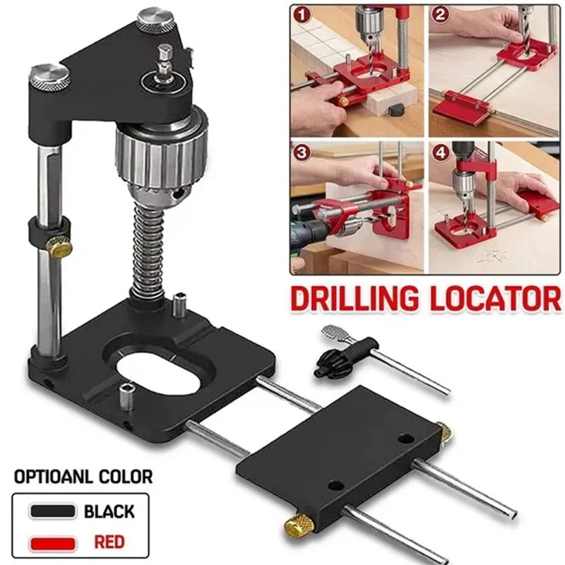 

Drill Locator Hole Drill Guide Dowel Jig Convenient Labor Saving Plastic Steel Woodworking Drilling Template Guide Tool for Home