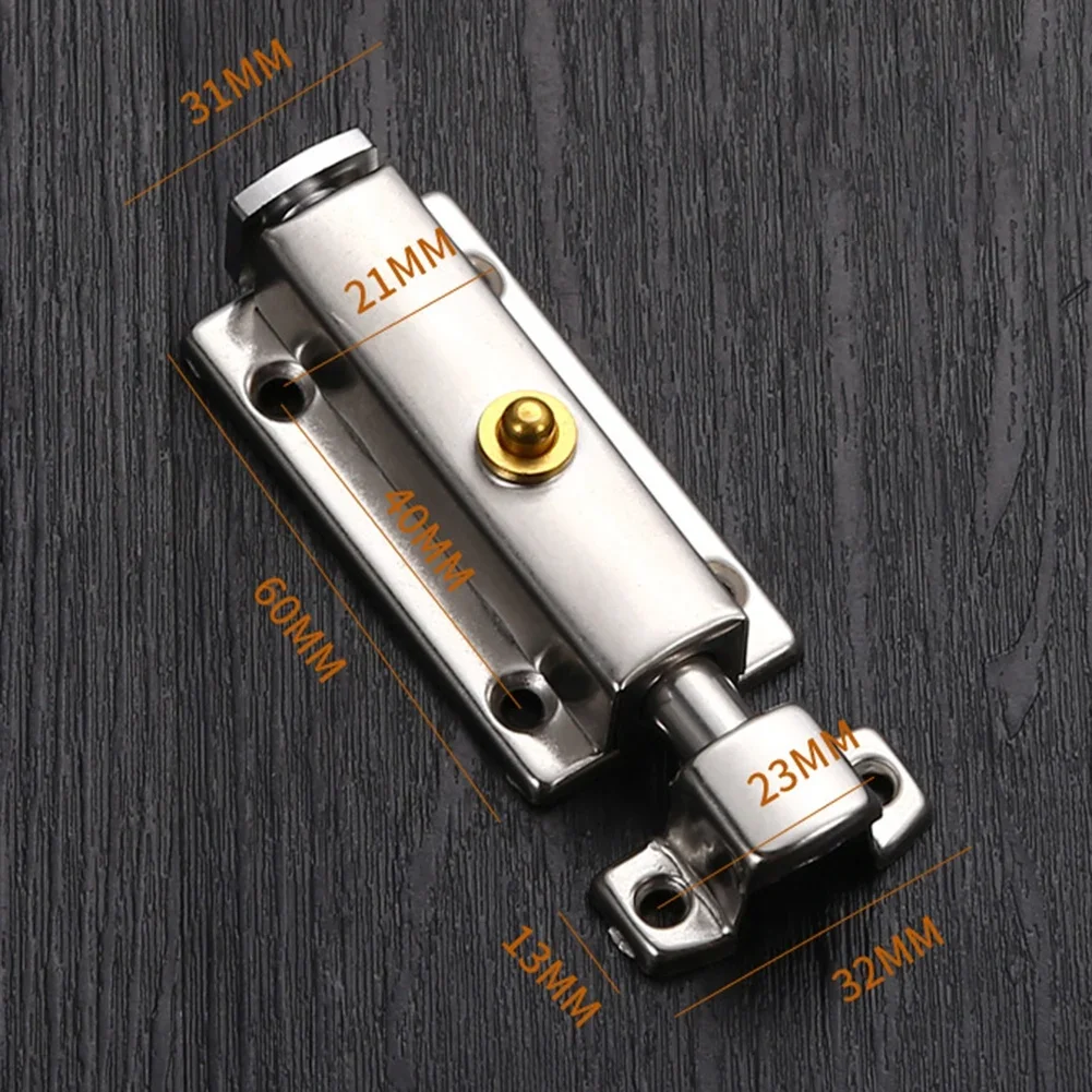 Self-elastic Latch Reliable and Convenient Stainless Steel Self Elastic Latch Bolt Lock Auto Unfold Button for Safe Use