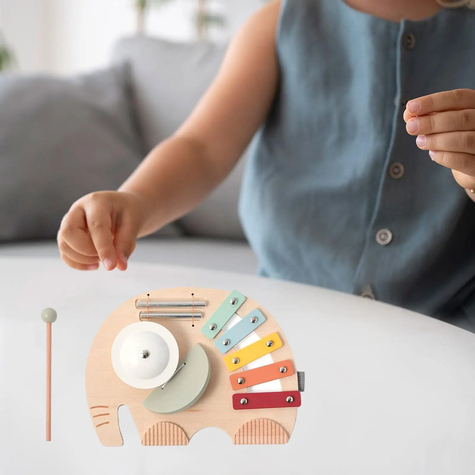 

5-масштабный ксилофон для малышей, игрушка для пианино с молотком, портативный