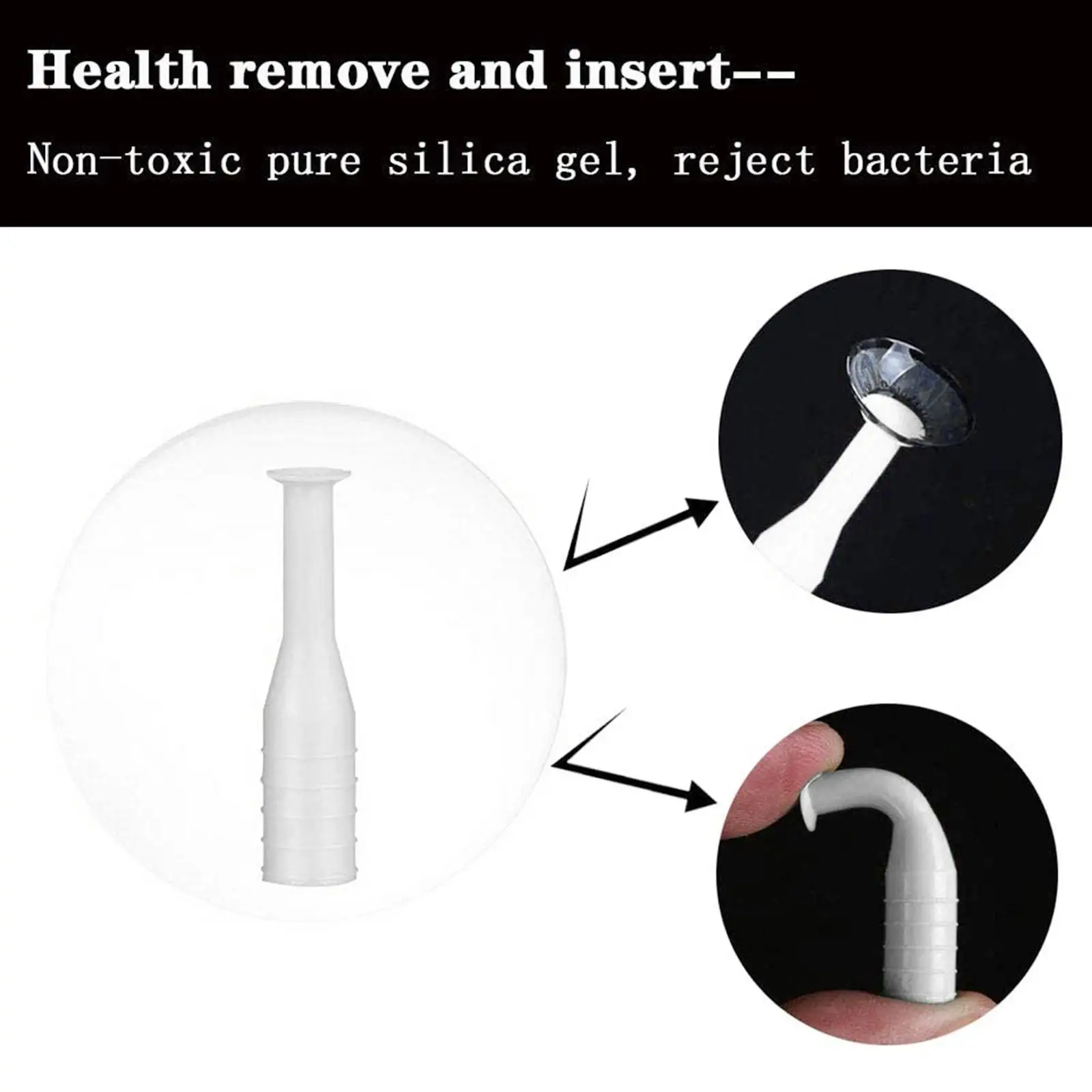 Zestaw do wkładania i wyjmowania sztywnych soczewek kontaktowych z antypoślizgową powierzchnią, higieniczny, z tłokiem, do czyszczenia oczu dla dorosłych.