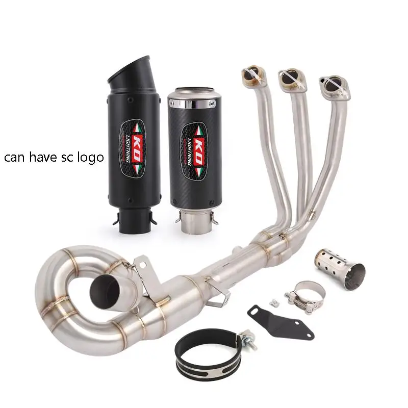 

For CFMOTO 675SR 675 SR 2024 2025 Motorcycle Complete Slip On Exhaust System Header Link Pipe 51mm Muffler Stainless Steel Can