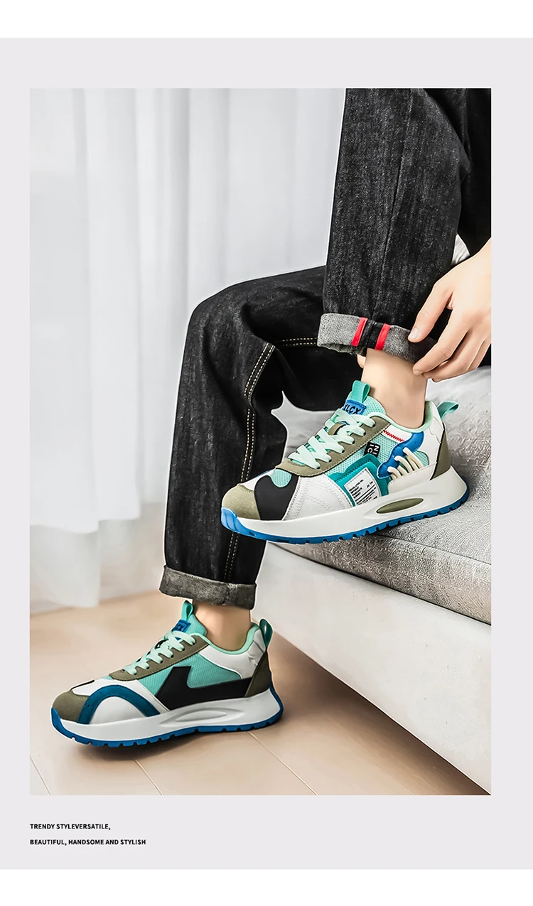 Herren-Freizeitsneaker, leicht, atmungsaktiv, strapazierfähig, modisch, vielseitig einsetzbar für Outdoor-Sport, Campus und Stadt. – Detail 17