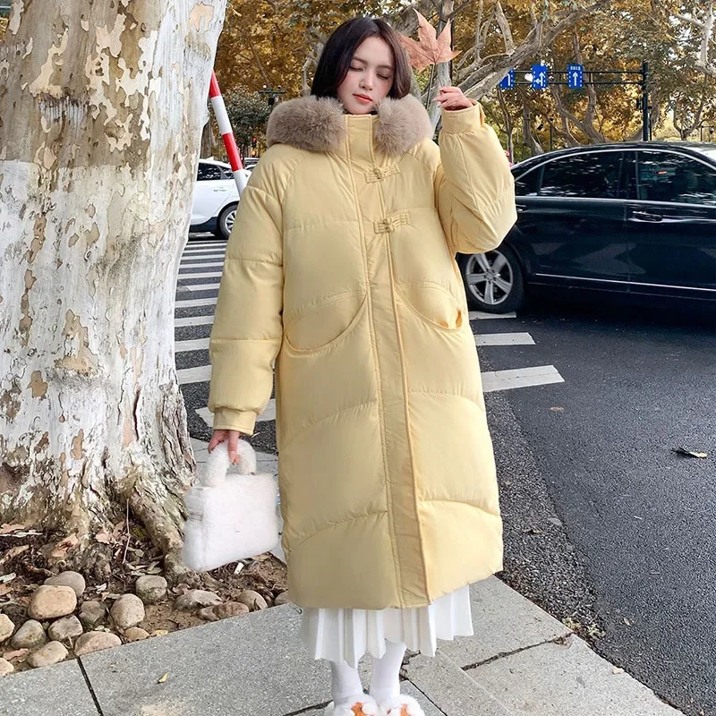 Winter Longline Quilted Padded Coat Toggle Button Korean Style Women Parkas Trendy Fall Layering Outerwear Casual Fashion New