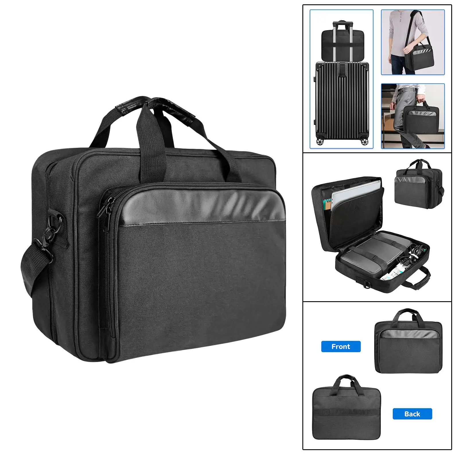 Printer Carrying Case Printer Carrying Travel Bag for Travel with Laptop Layer Comfortable Handle Mobile Printer Storage Bag