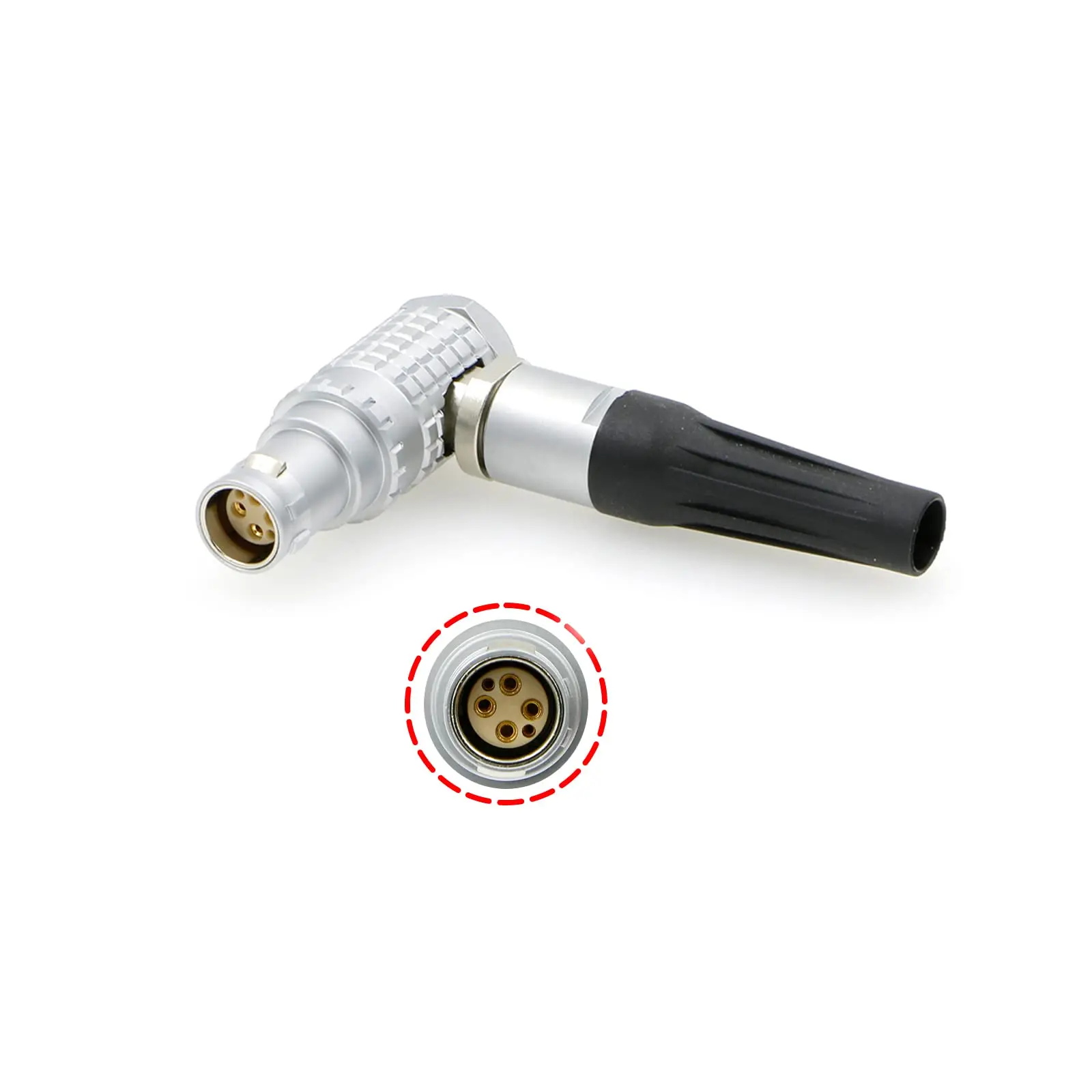 

Alvins FHJ 6 Pin Right Angle Connector, Circular Push-Pull Aviation Connector Female Plug for RED Epic&Scarlet