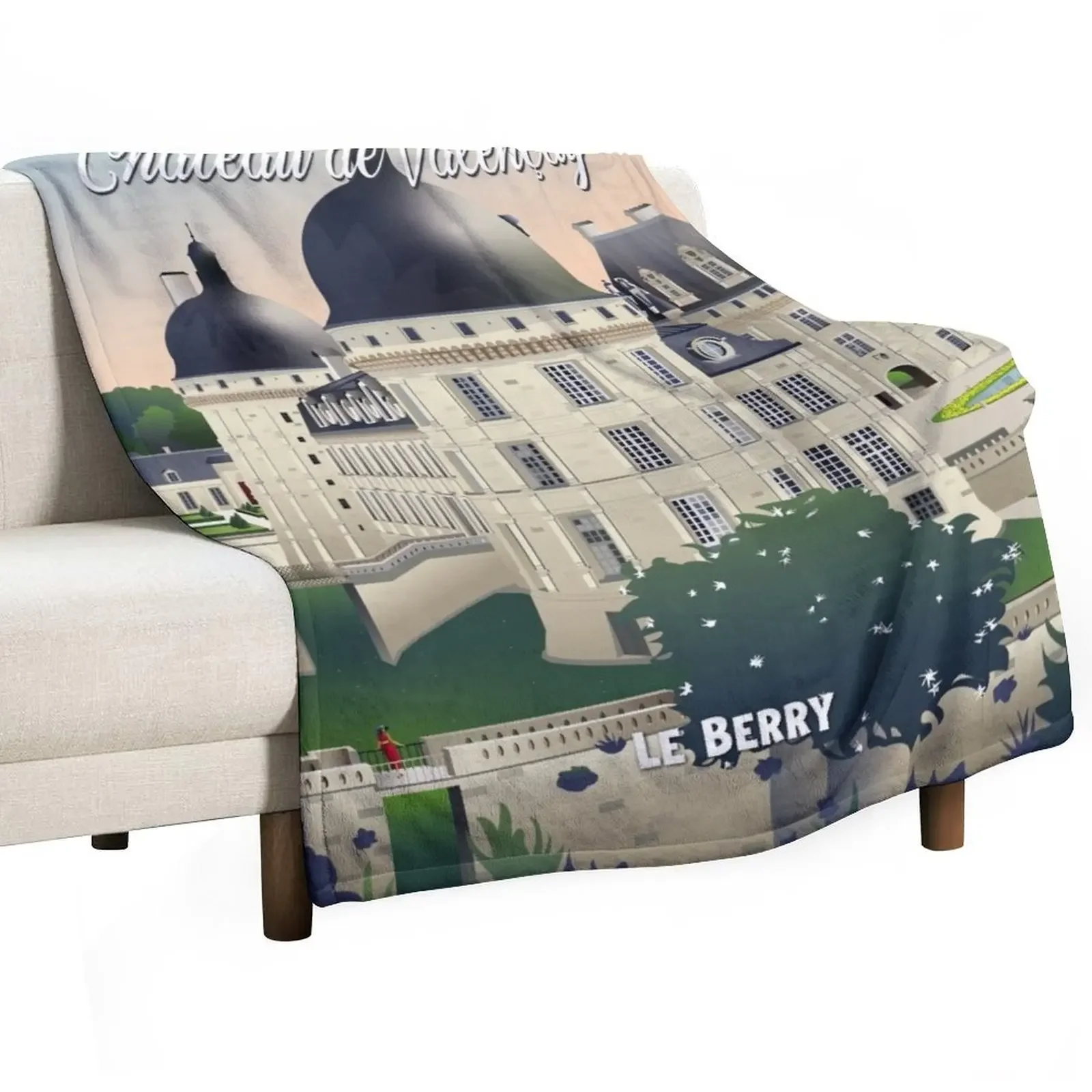 Throw Blanket - Chateau de Valencay Throw Blanket christmas decoration Blankets Sofas Of Decoration Beautifuls Blankets