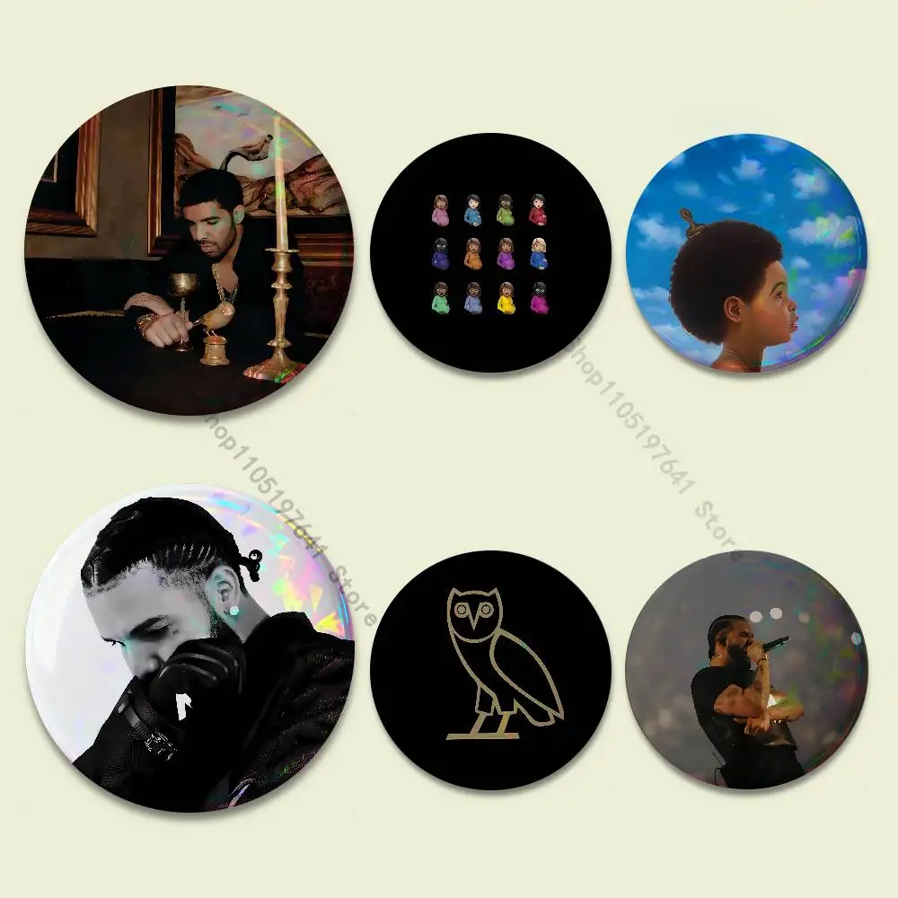 

D-Drake ovo owls Badges Button Round Creative Pin Brooch Badge Bag Decor Fans Collect Friends Gifts