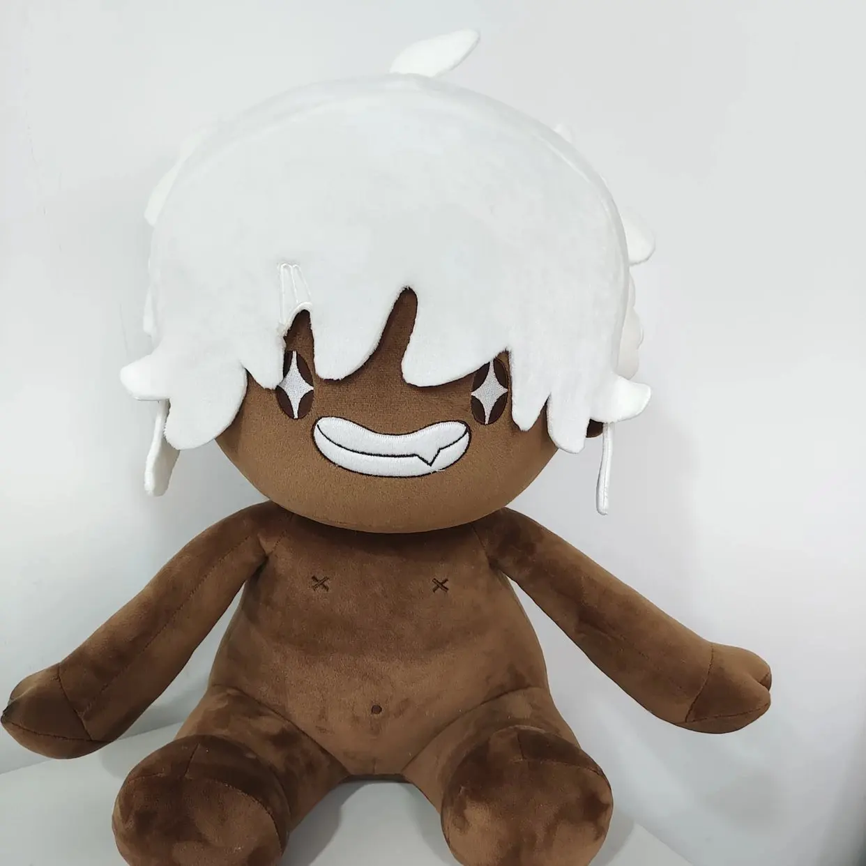 Original Handsome Cool Monster White Hair Boy No Attributes Stuffed 40cm Dark Plushie Plush Pillows Cotton Doll Body Anime Toy