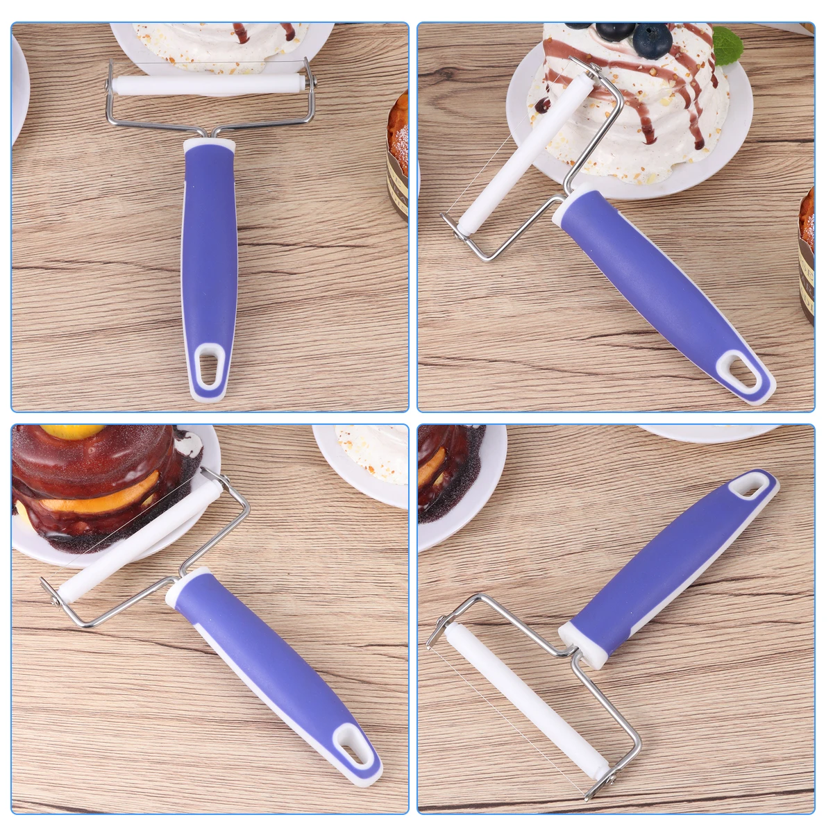 

2Pcs Safe Ecofriendly Stainless Steel Cheese Slicer Cream Cutter Butter Scraper Ergonomic Design Kitchen Helper