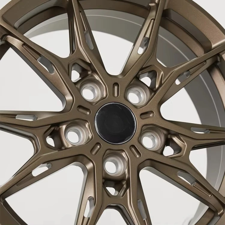 Forged New Hyper Black Five Spoke Deep Dish Sport Car Rim Aluminum Alloy Wheel Hub PCD 120/130mm ET 15/20/30mm