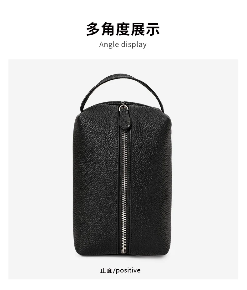 Aidrani Echtleder-Lunchbag für Damen, 2026 Neue Mini Tragbare Kosmetiktasche mit Reißverschluss, Aufbewahrungstasche für Toilettenartikel – Detail 11