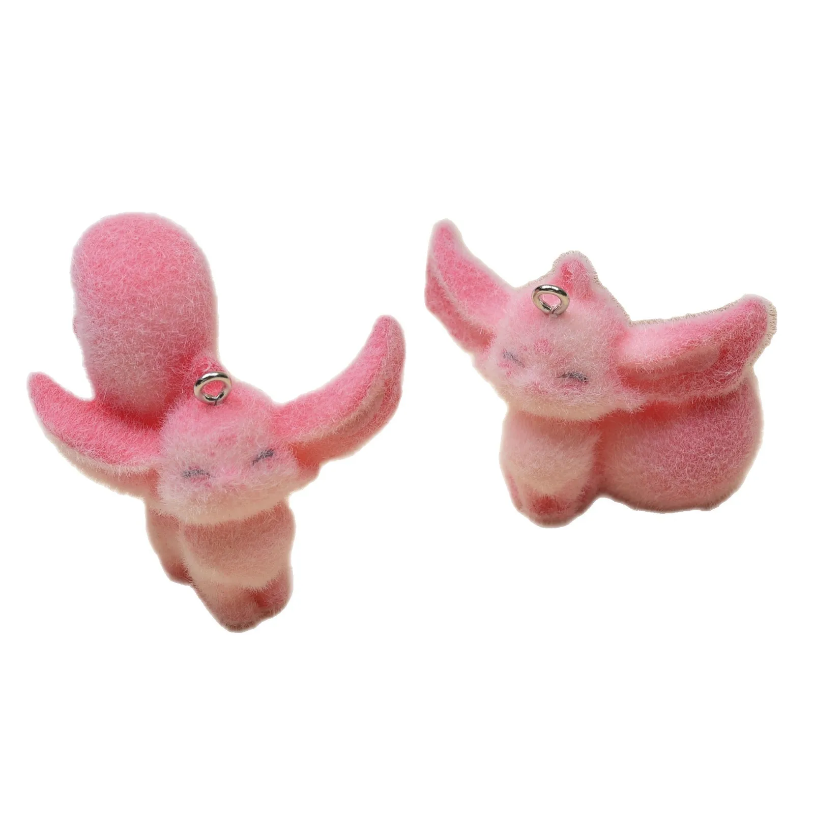 10pcs 3D Micro Landscape Cute Fox Resin Charms cartoon Plush animal Pendant For Necklace bracelet DIY crafts Jewelry making