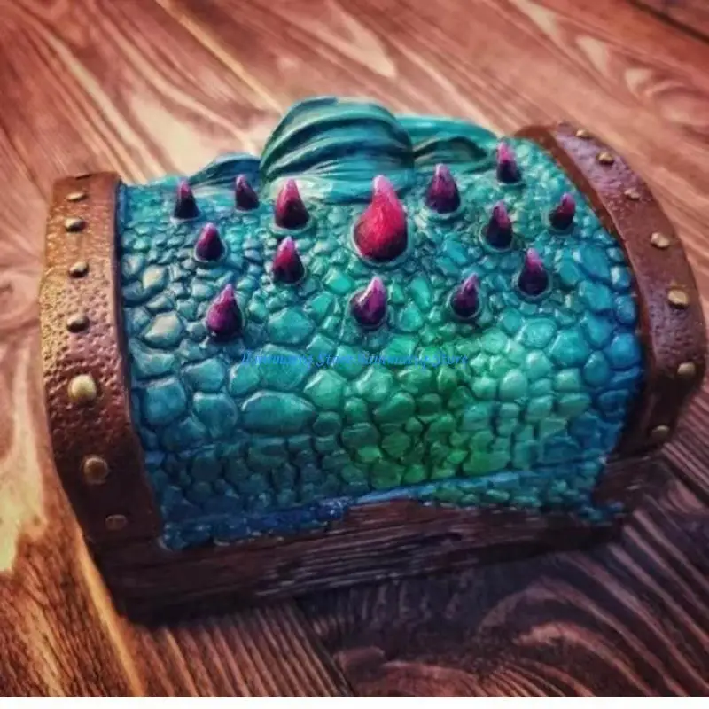 

573B Mimic Dices Chest Storage Box for Dungeons Dragons Players RPG Gaming