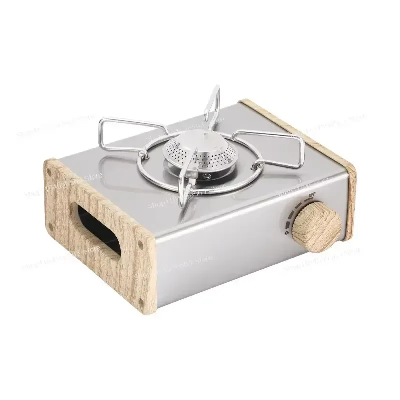 Stainless steel cassette stove, camping barbecue stove, household, outdoor, gas tank butane stove, convenient
