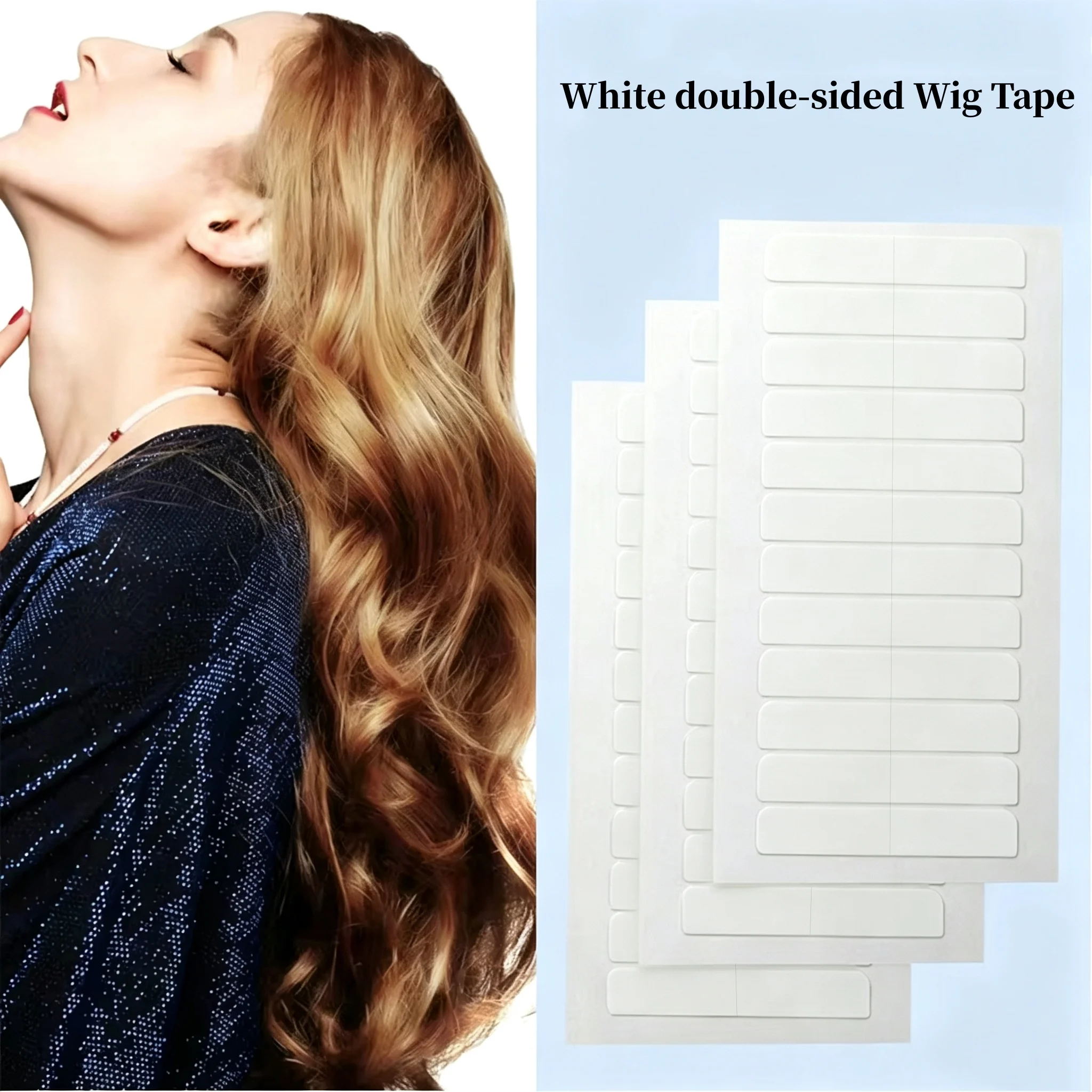 360 Tabs/Lots 30 Sheets 0.8cm*4cm No Shine White Adhesive Tape Waterproof Tape for Tape Hair Extension