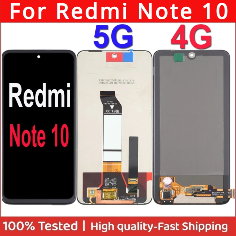 

6.5" IPS For Xiaomi Redmi Note 10 M2103K19G M2103K19C M2101K7AI M2101K7AG LCD Display Touch Digitizer Screen Assembly