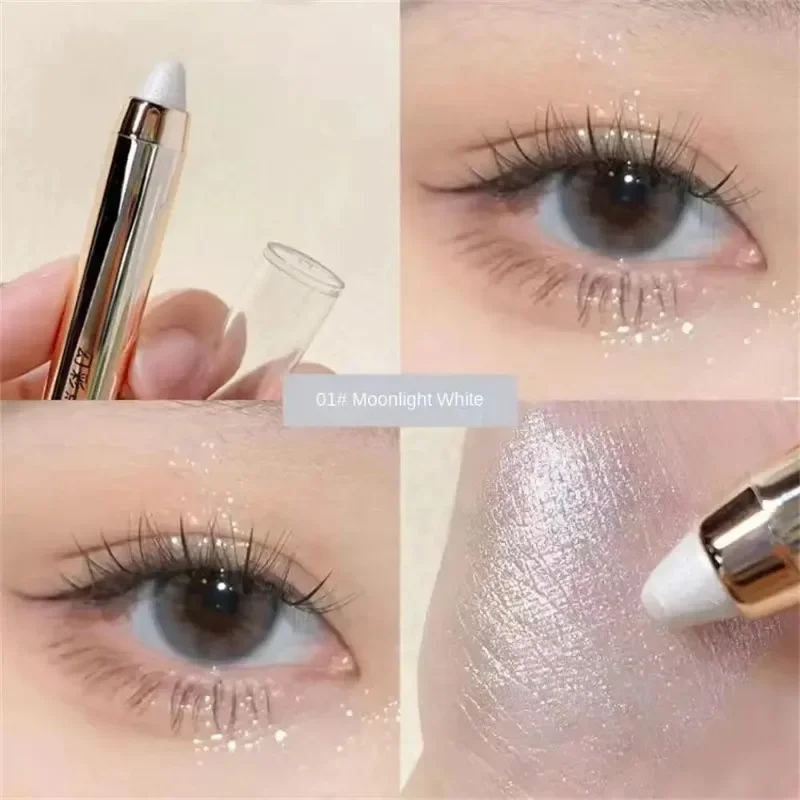 6-Color Eyeshadow Pencil Glitter Matte Highlighter Silkworm Blush Brighten Eye Makeup Natural Pigment Long Wear Cosmetic