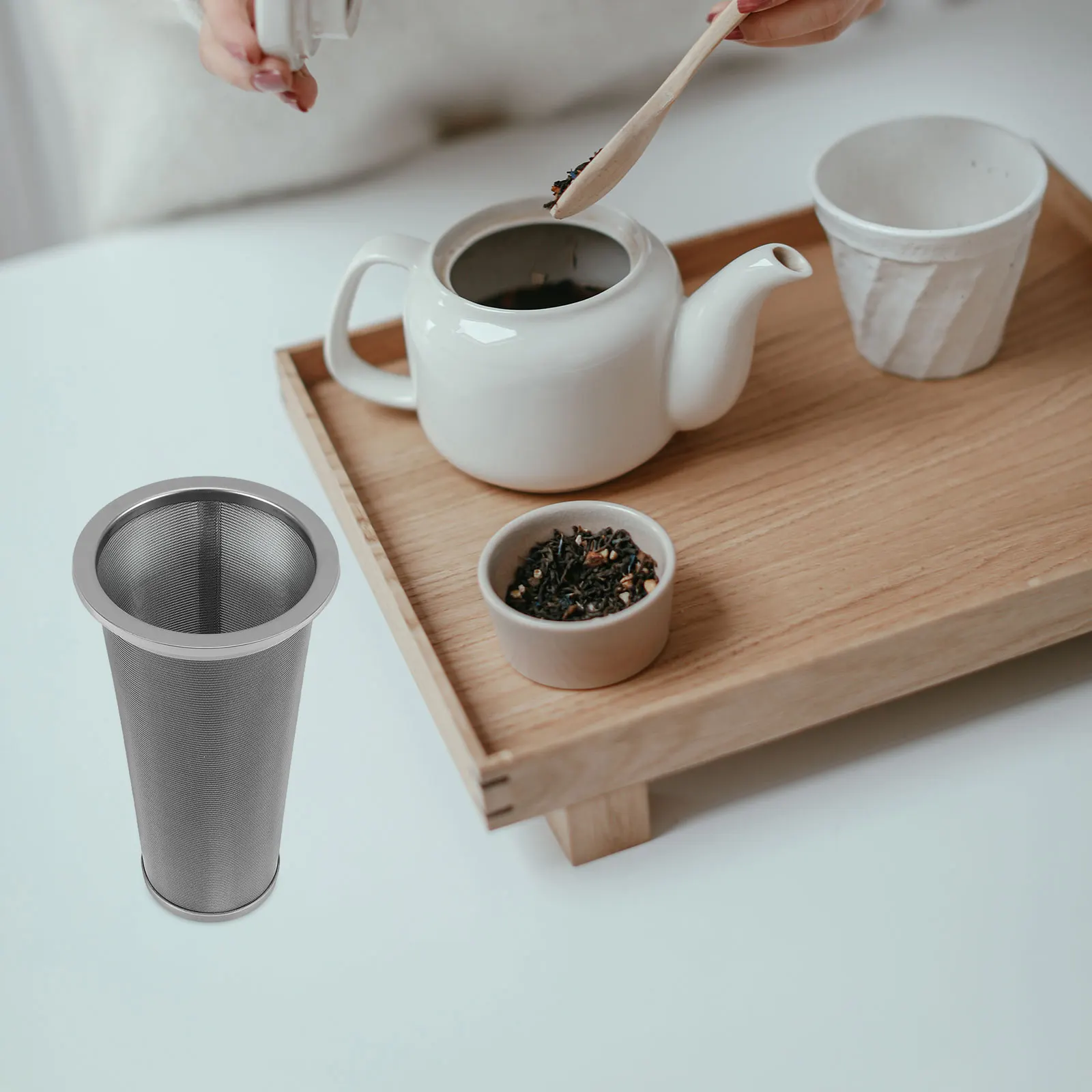 

Mason Jar Coffee Filter Stainless Steel Fine Mesh Strainer Reusable Cold Brew Tea Infuser Glass Bottle for Home Office Beverage