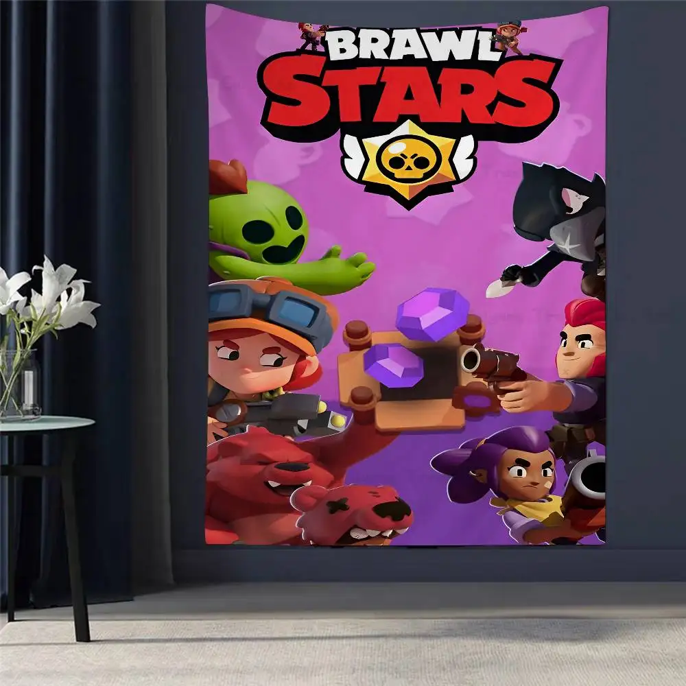 

Game B-rawl Game S-Stars Vintage Hanging Bohemian Tapestry For Living Room Home Dorm Decor Japanese Tapestry