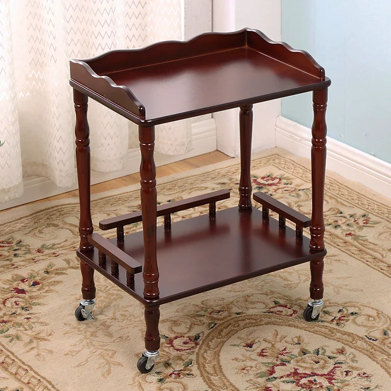Economical mahjong table corner few European ashtray with wheel coffee table wooden telephone table sofa edge few American side