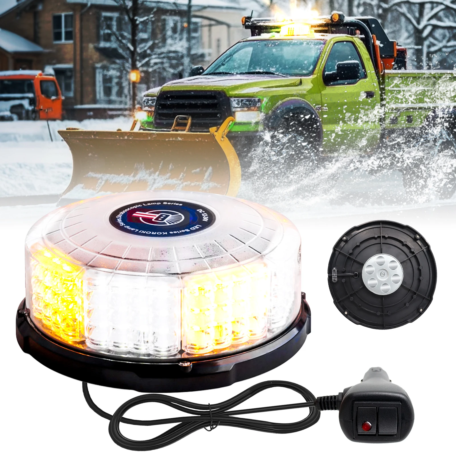 

Emergency Lamp LED light Magic ColorM Police Light Flashing Strobe Alarm Beacon Roof For Warning light Car Truck Light 12-24V